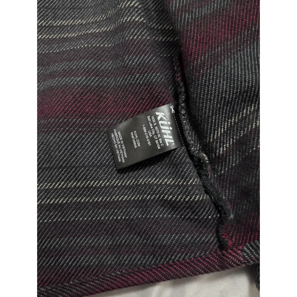 KUHL Disordr Brick Charcoal Mens M Heavyweight Flannel Shirt Jacket - Picture 10 of 10